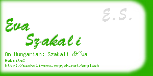 eva szakali business card